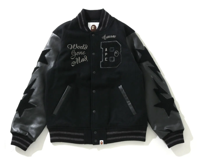 BAPE VARSITY BLACK JACKET