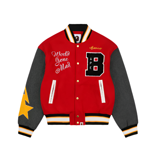 BAPE VARSITY RED JACKET