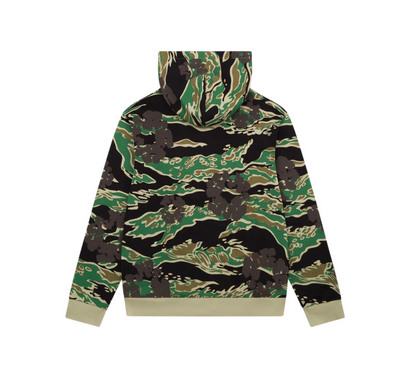 Green Camo Cotton Wreath Zip Hoodie