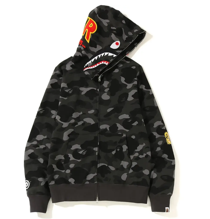 BAPE 1st Camo PONR Shark Hoodie