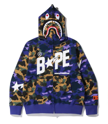 BAPE® X HP HOODIE: WHITE, BLACK, PURPLE