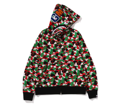 BAPE STORE DUBAI SEPARATE SHARK FULL ZIP HOODIE