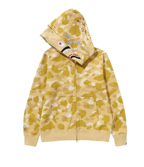 COLOR CAMO SHARK PULLOVER HOODIE