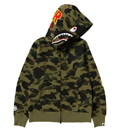 BAPE 1st Camo PONR Shark Hoodie