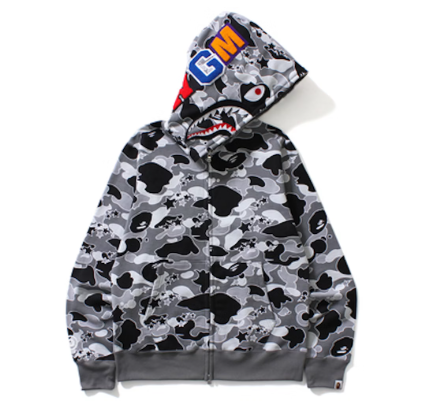 STA CAMO SHARK FULL ZIP HOODIE